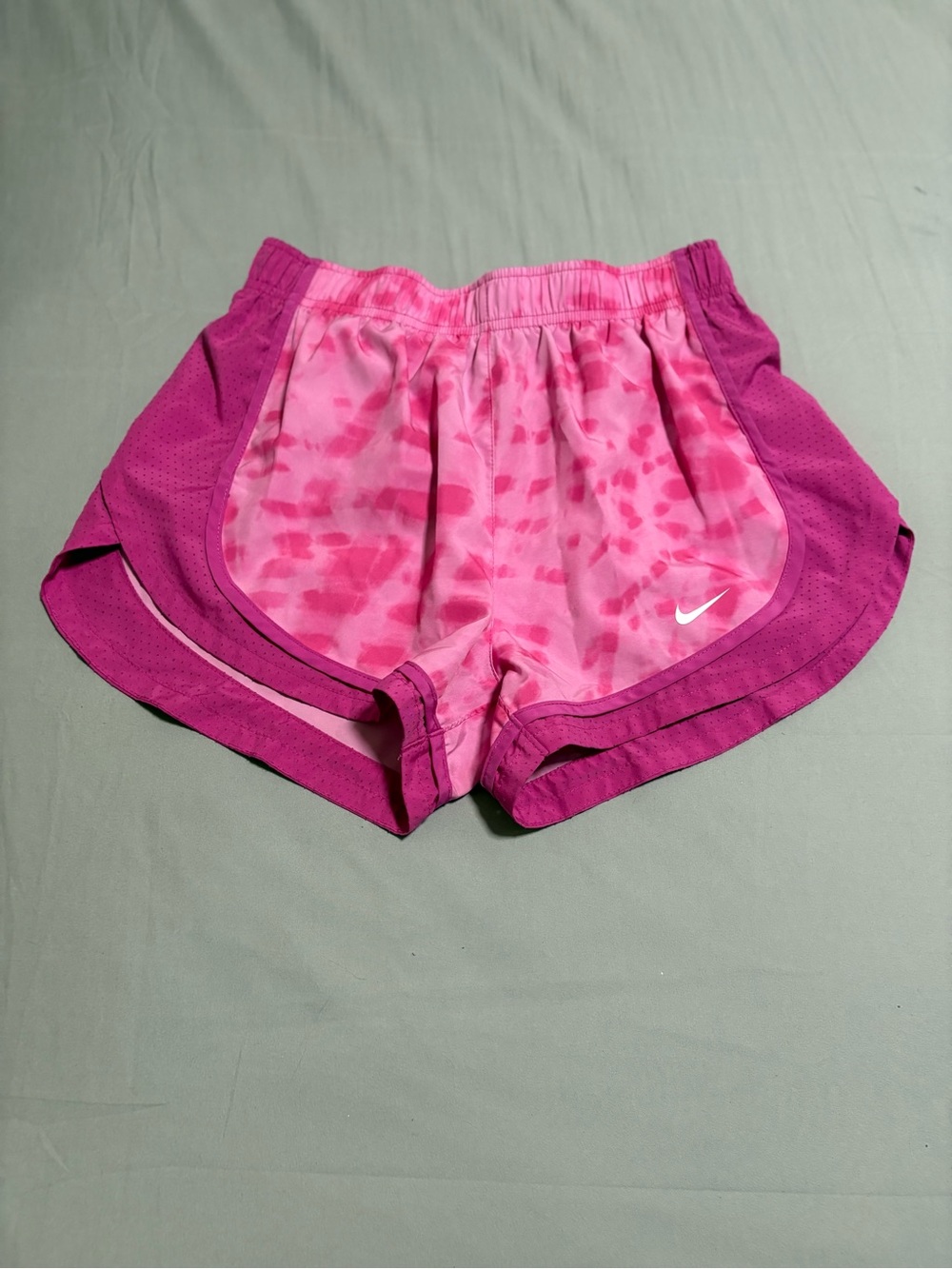 Nike Women's Pink Two-Tone Athletic Shorts